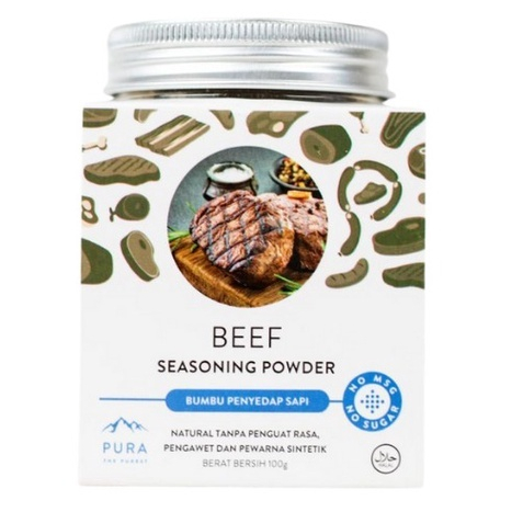 

Pura Beef Seasoning Powder / Bumbu Penyedap Non MSG Sapi - 100 GRAM