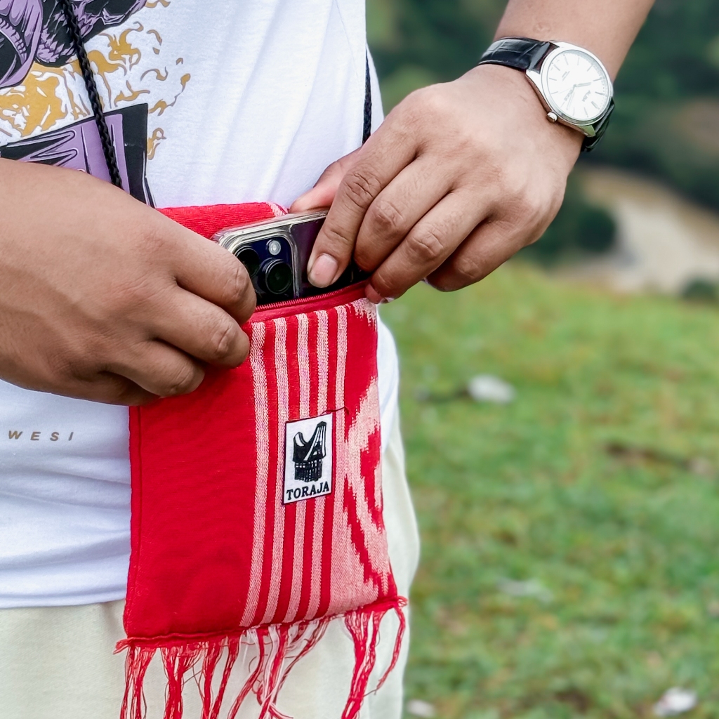 TAS HP / TAS TENUN MINI SLING BAG/  TAS MINI ETNIK / TAS LUCU