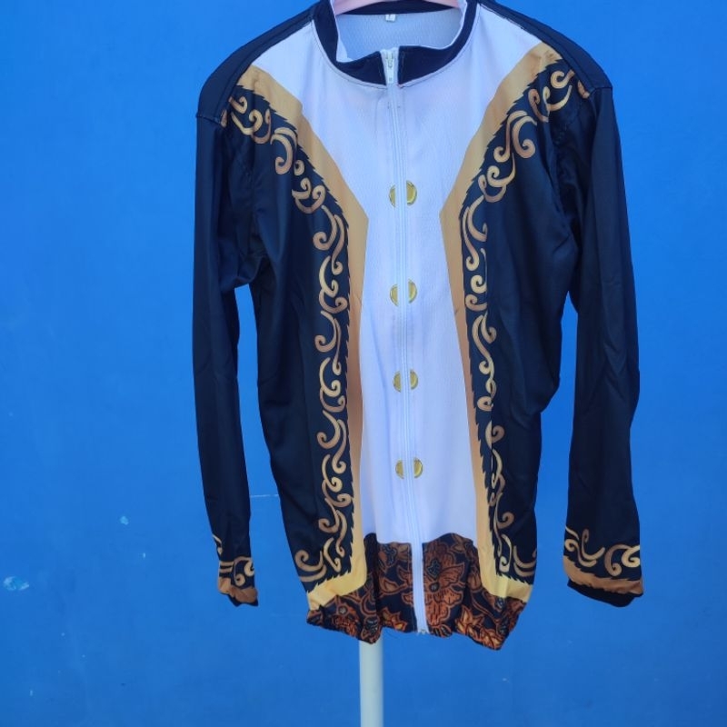 Kaos Baju Jersey jersy sepeda gowes beskap Lengan Panjang ready  kantong belakang