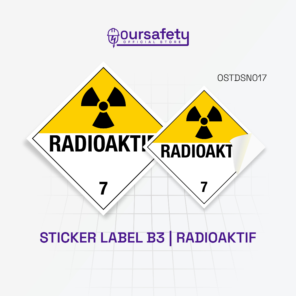 

Stiker B3 - Radioaktif - Label Keamanan Bahan Berbahaya
