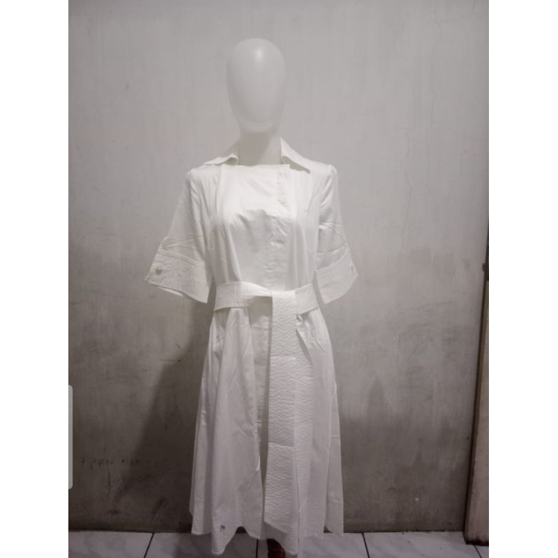 dress putih/ dress katun/dress korea