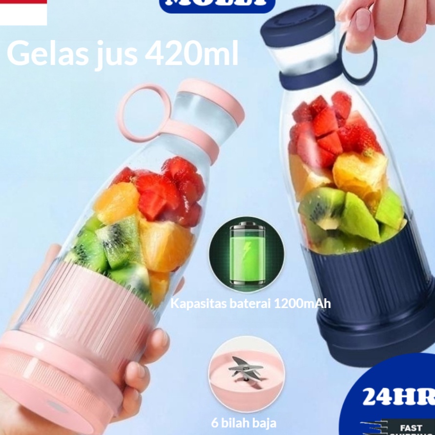 Extra COD42ML Juicer Poble Blender M 6 Pisau Botol Juicer Blender Cup Rechargeable 12mAh