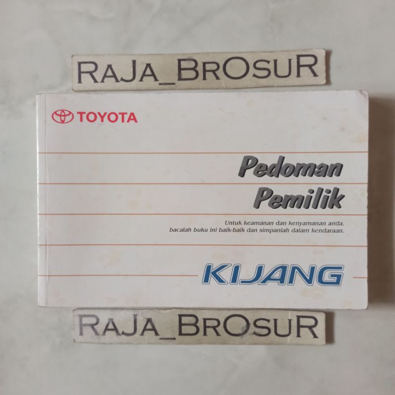 Buku pedoman pemilik/Manual Book Toyota Kijang Kapsul/PickUp Pick Up 2000-2002