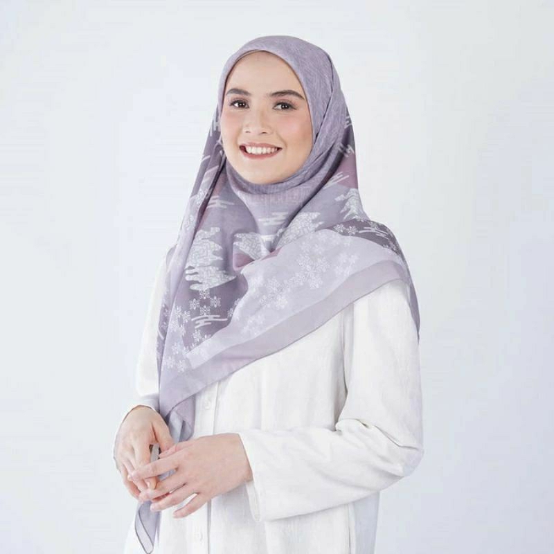 Hijab / ELZATTA - KAILA SULIA / SCARF MOTIF CANTIK / hijab  elzatta / elzatta / hijab warna lavender