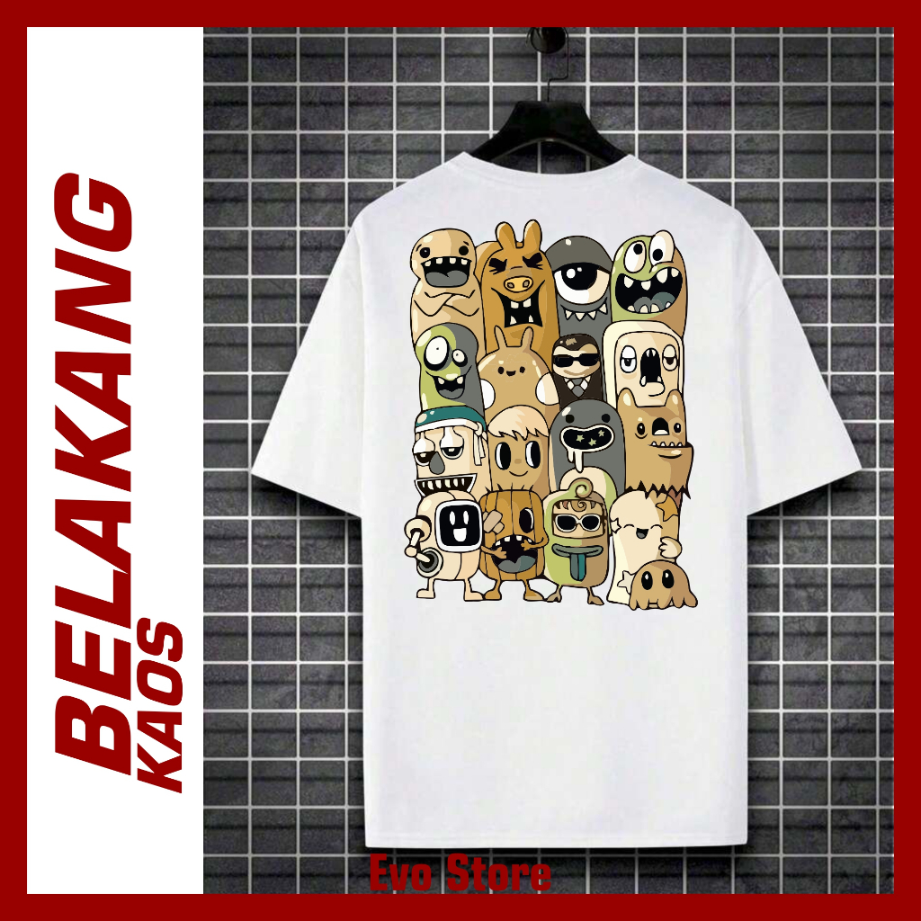 EVO Baju Pria Wanita Dewasa Tema Doodle Art Full Collour 2024 Sablon Digital Printing Premium