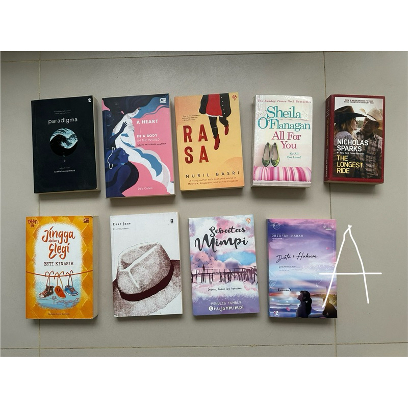 novel preloved buku murah dikta hukum jingga elegi esti kinasih nicholas sparks hujanmimpi erisa feb