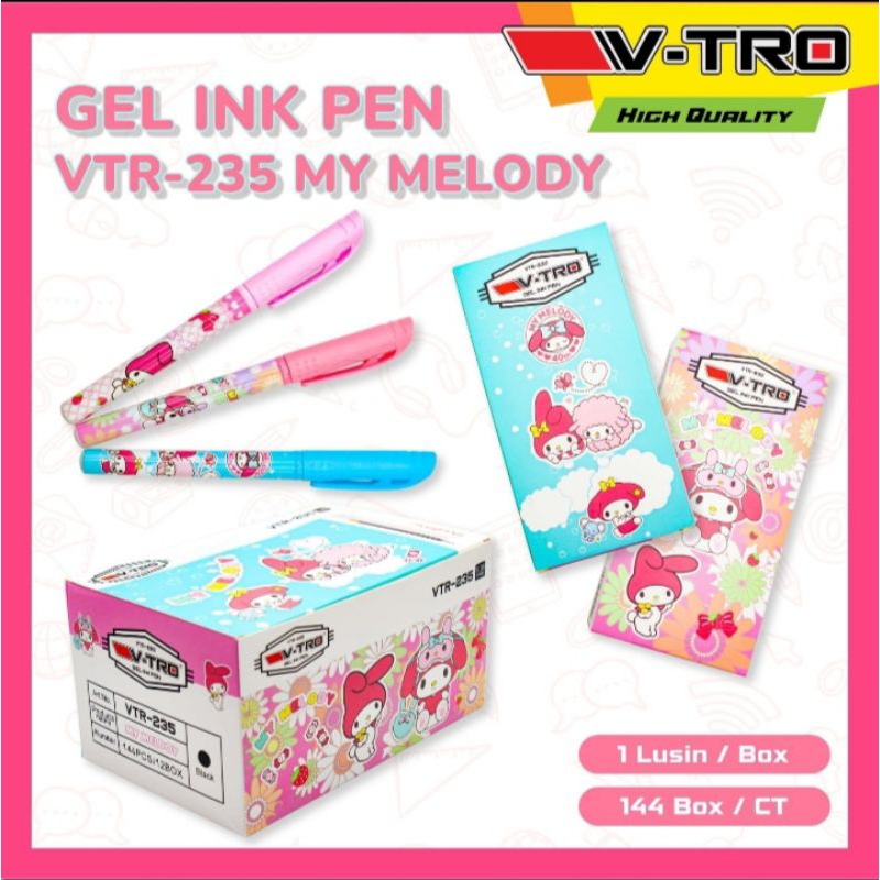 

Pulpen Kuromi Ipen Vtro (12pcs) || Bolpoin Karakter