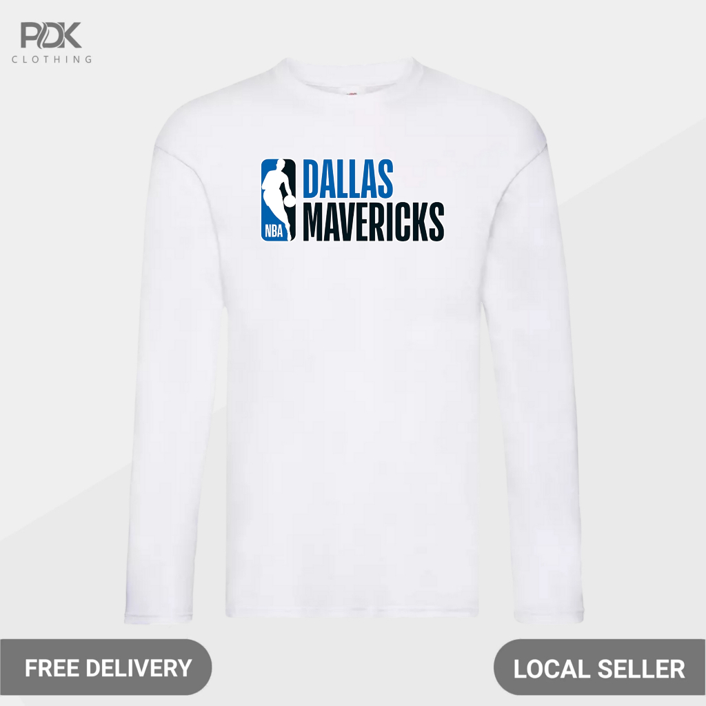 Kaos Pria Baju Lengan Panjang Nba Dallas mavericks Basketball