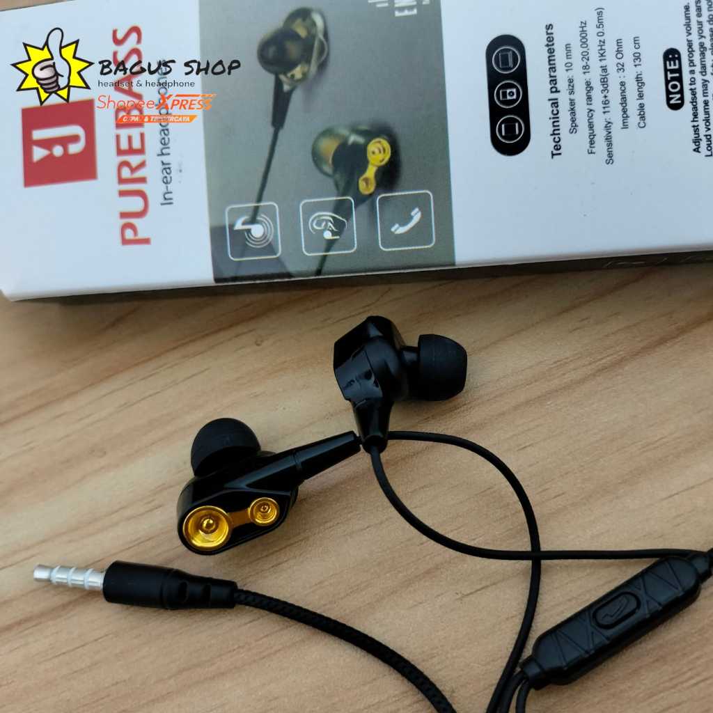 Headset JBL 4D Strong Bass Audio Headphone In-Ear Stereo Henset Super Bass