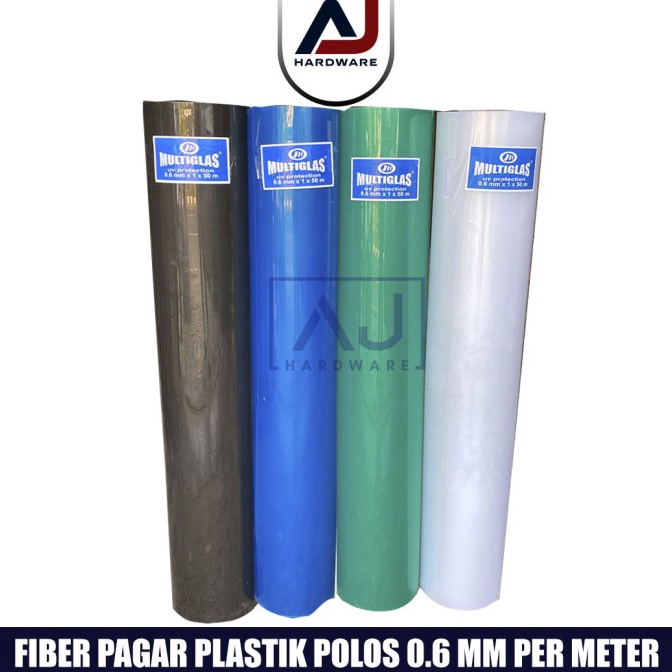 Suplier1 Penutup Pagar Rumah Fiber Polos Plastik Penutup Serbaguna 6 MM Meteran Fiber Pelapis Pagar 