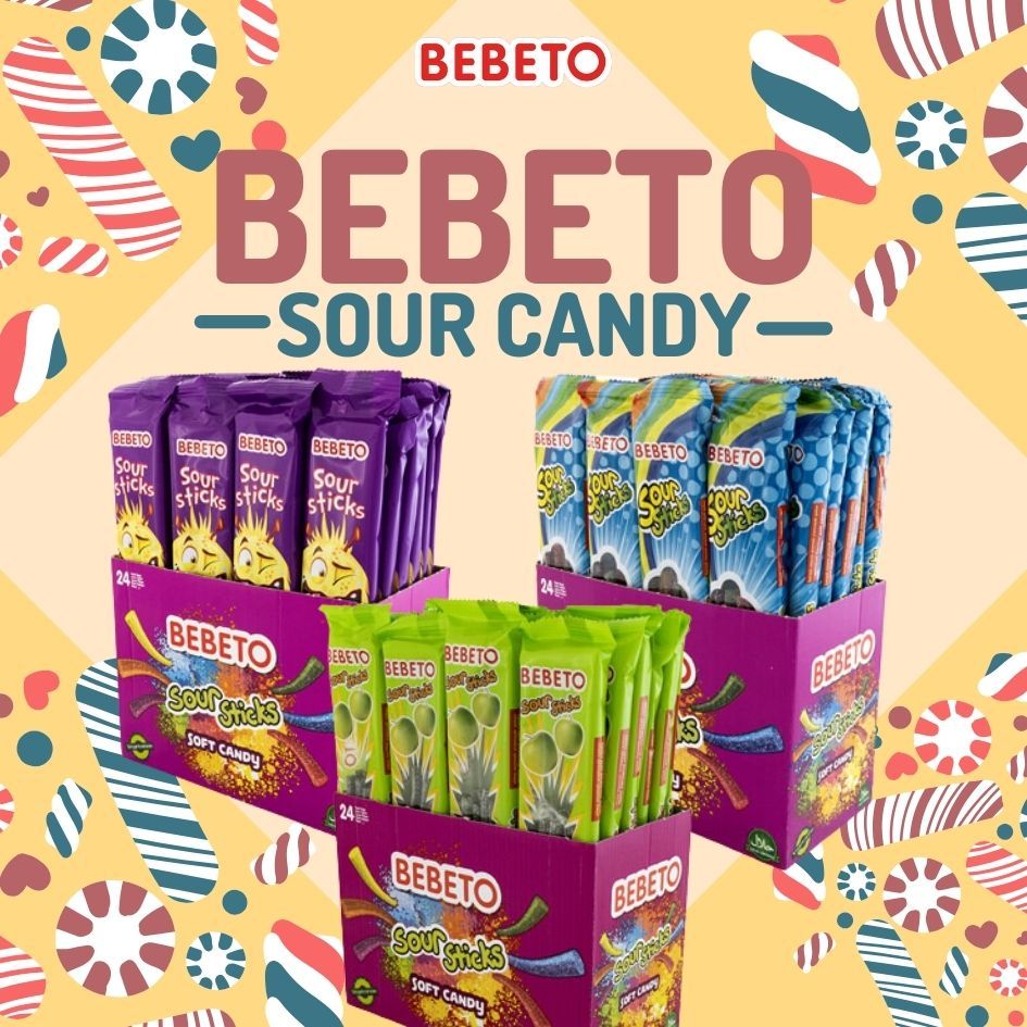 

Bebeto Sour Sticks 35g 1Pcs