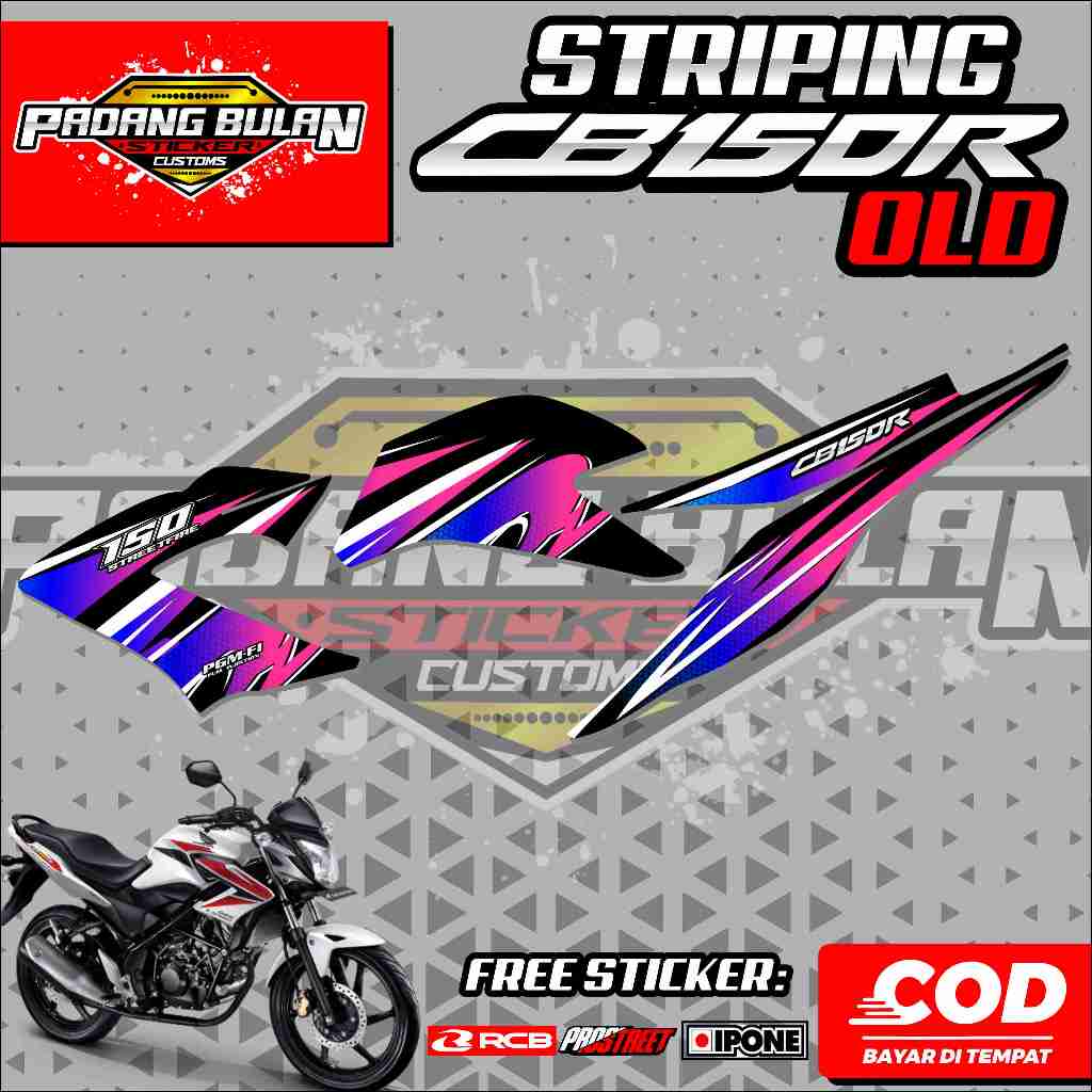 STRIPING LIST  HONDA CB 150 R OLD SIMPEL / STRIPING VARIASI HONDA CB 150 R OLD
