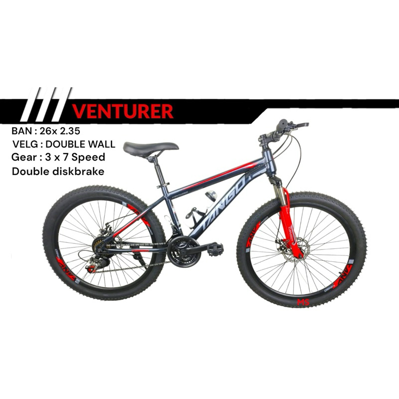 Sepeda Gunung MTB 26” Tango Venturer 26 x 2.35 Murah sepeda gunung dewasa remaja promo bisa paylatte