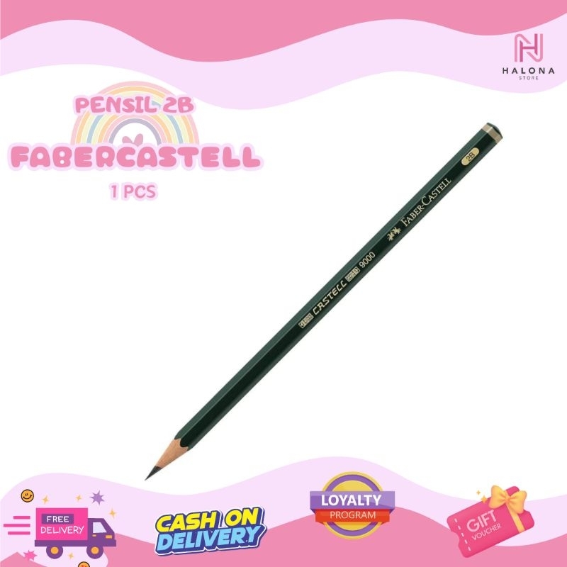 

[1 PCS] Pensil 2B Faber Castell 9000 / Pensil 2B Ujian
