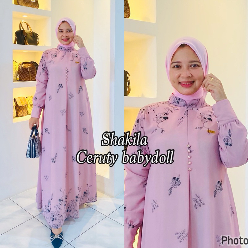 SHAKILA DRESS/GAMIS MUSLIM/GAMIS TERBARU