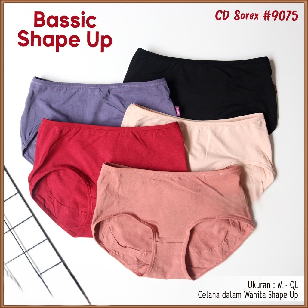 Cd Sorex Lusinan | Celana Dalam Wanita Sorex 9075 | CD Shape Up Katun Size L - XXXL