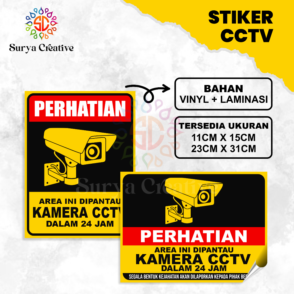 

Stiker CCTV Murah | Stiker CCTV 24 jam | Stiker Sign Kamera CCTV 24 Jam Area Pantau | Stiker CCTV Besar dan Kecil