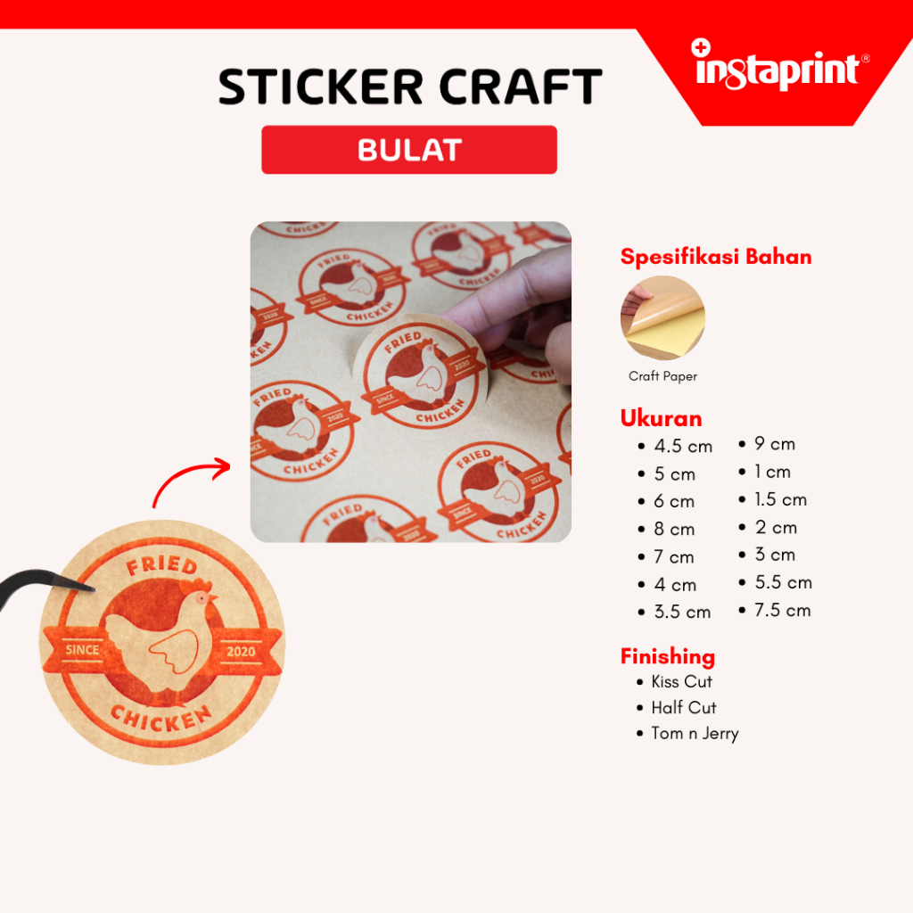 

STICKER CRAFT BENTUK BULAT