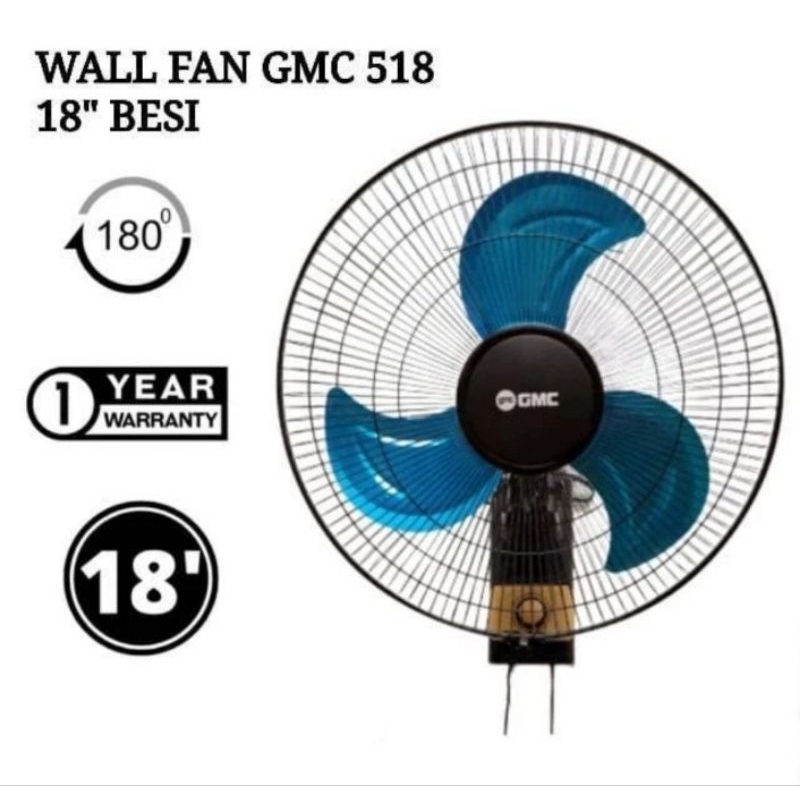 GMC WALLFAN BESI 18 INCH - KIPAS BESI GMC 18 INCH - KIPAS ANGIN DINDING GMC 18 INCH - KIPAS GANTUNG 