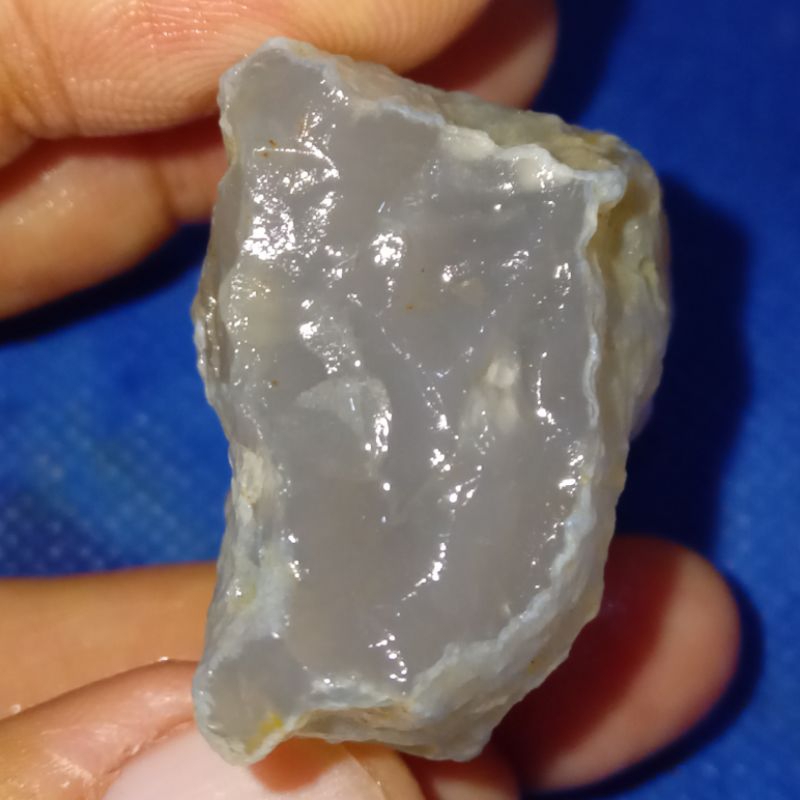 Original Bahan Batu Spirtus / Biru Langit Serat Kura Kristal Asli Baturaja