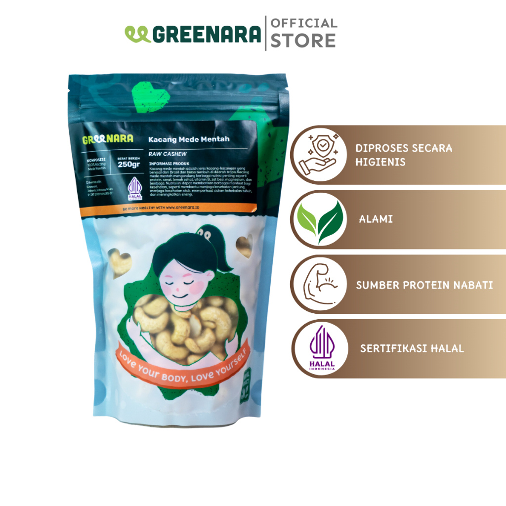 

Greenara - Kacang Mede Mentah 250gr / Raw Cashew