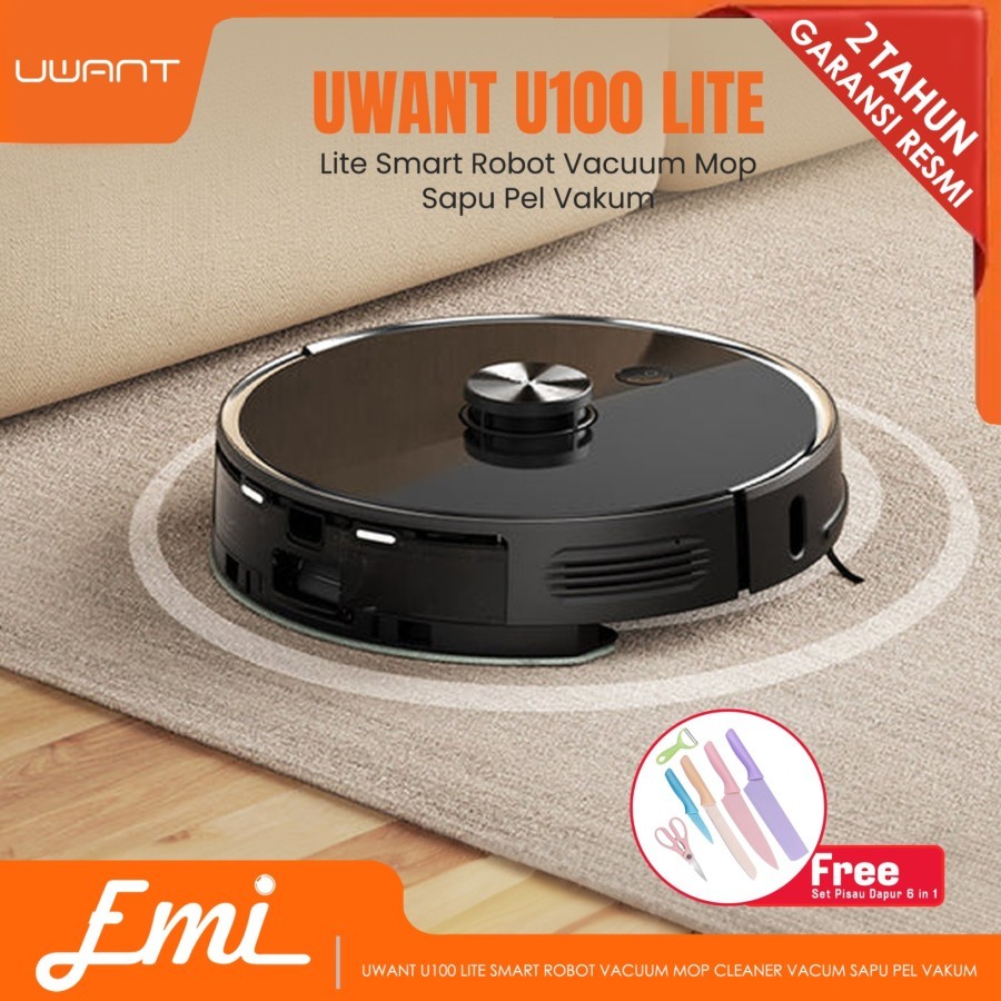 UWANT U100 Lite Smart Robot Vacuum Mop Cleaner Vacum Sapu Pel Vakum