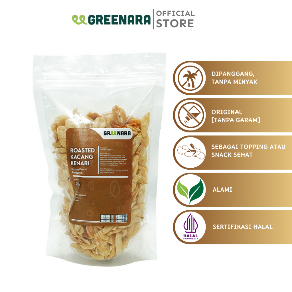 

Greenara - Kacang Kenari Panggang 250 gr/Roasted Kenari Nuts