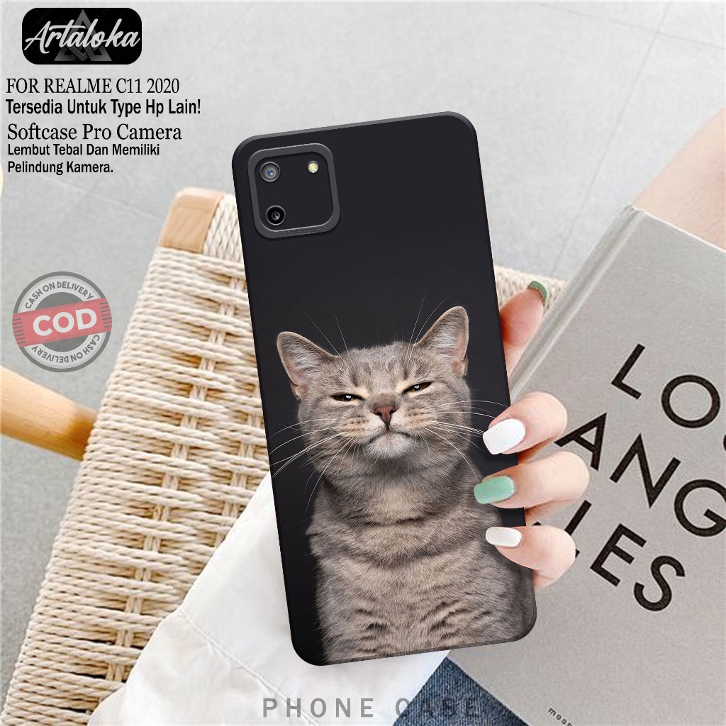 Softcase Hp Realme C11 2020 Fashion Case Kucing Case Realme C11 2020 Silikon TPU Pro Camera Casing R