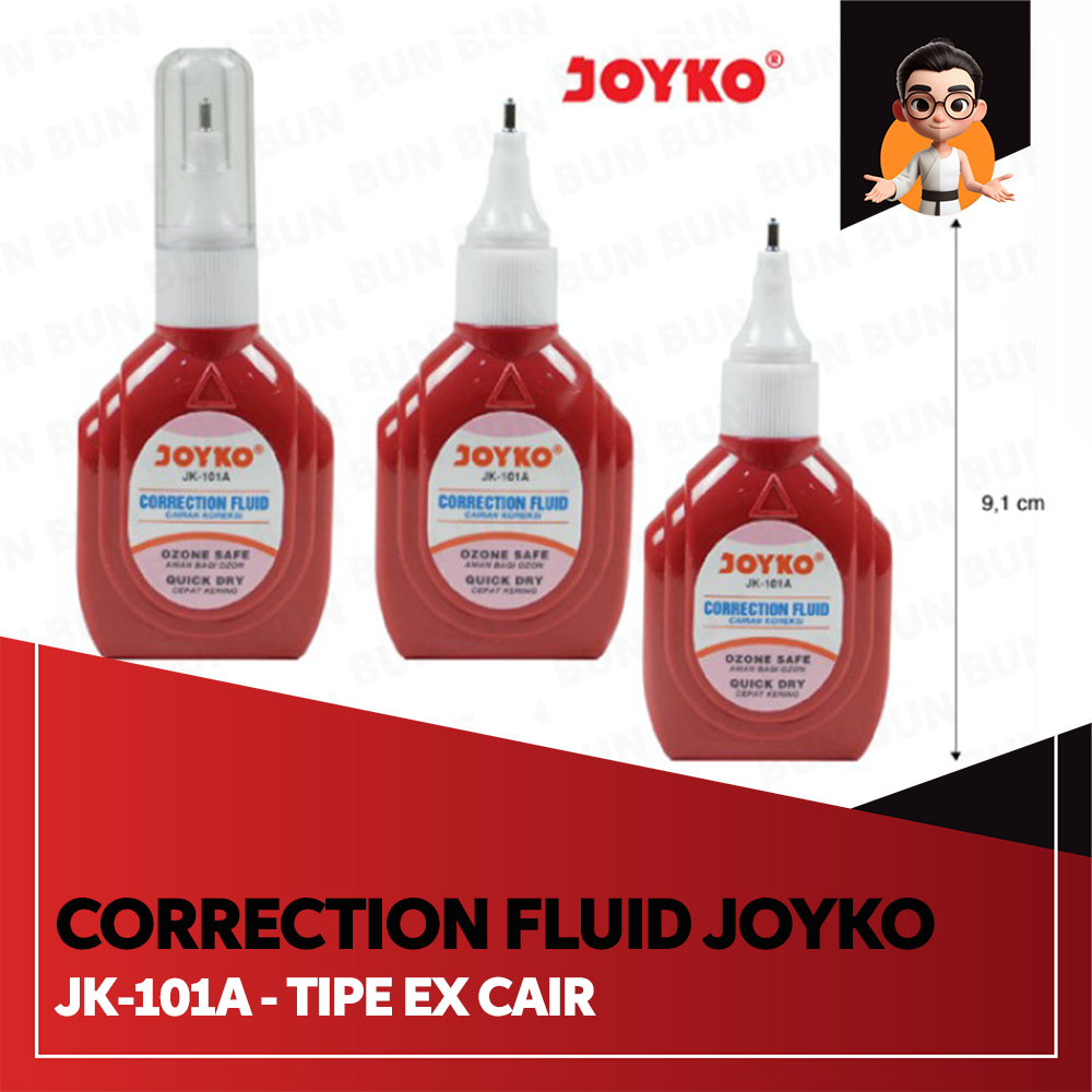 

Correction Fluid Cairan Koreksi Penghapus Cair Joyko JK-101A - TIPE EX CAIR