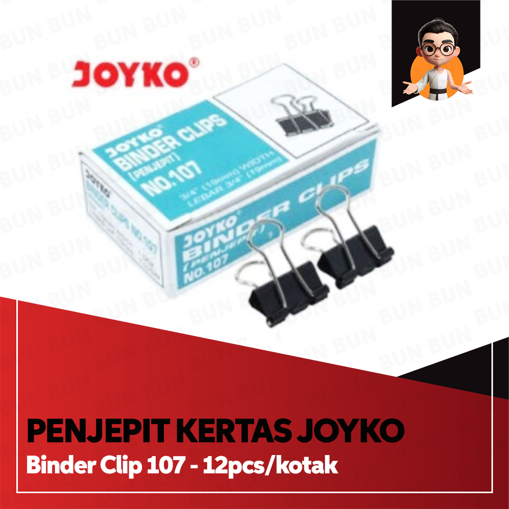 

Binder Clip / Penjepit Kertas Joyko 107 / (12pcs/kotak)