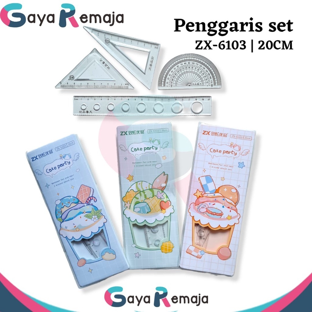 

Penggaris Set Fancy Isi 4 Pcs / Ruler Set / Garisan Set Mika Kancing Lucu
