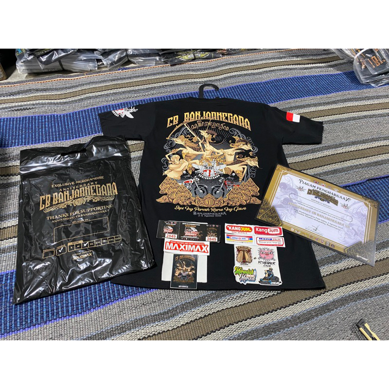 Kaos Acara CB Banjarnegara Vll Original Tgl 3_4 Agustus Free Stiker Melimpah Poll