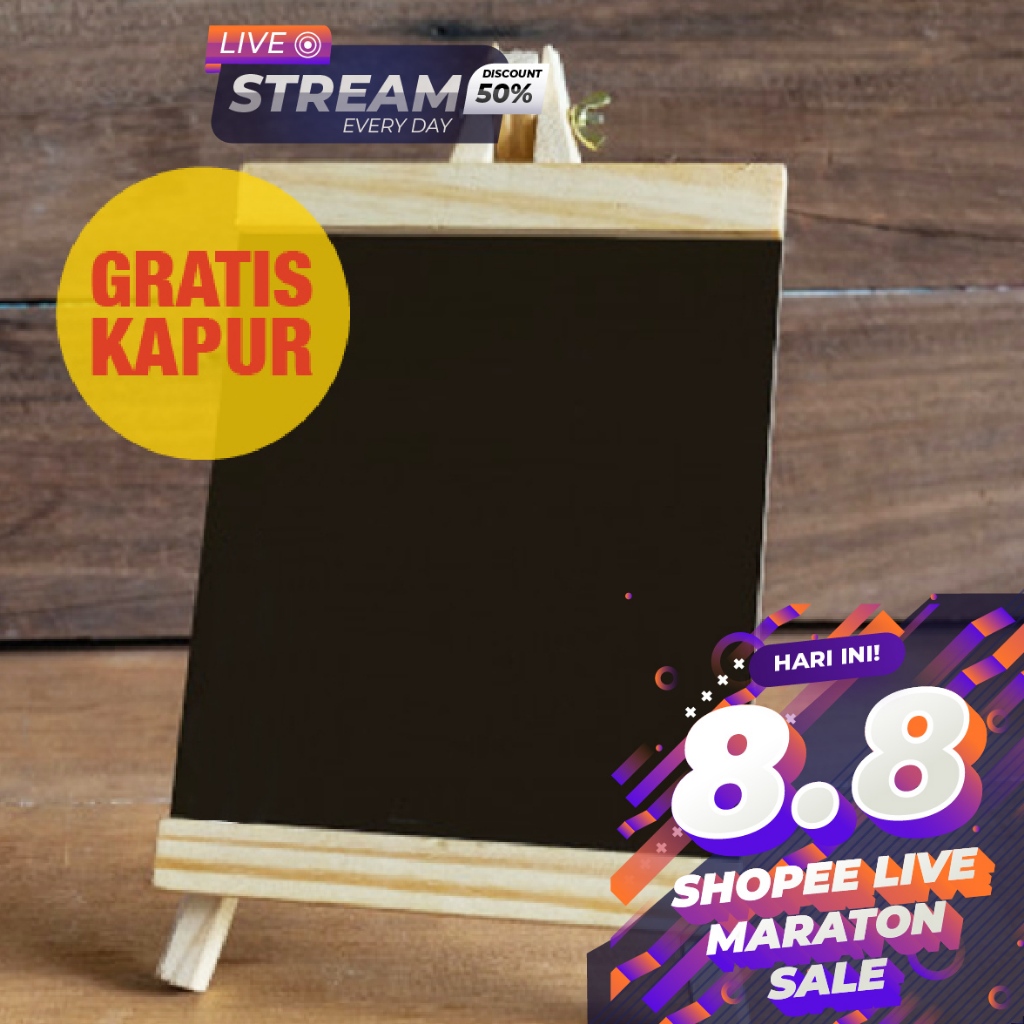 Papan Tulis Kapur Mini / Papan tulis kapur / papan tulis dan standing / papan tulis serbaguna