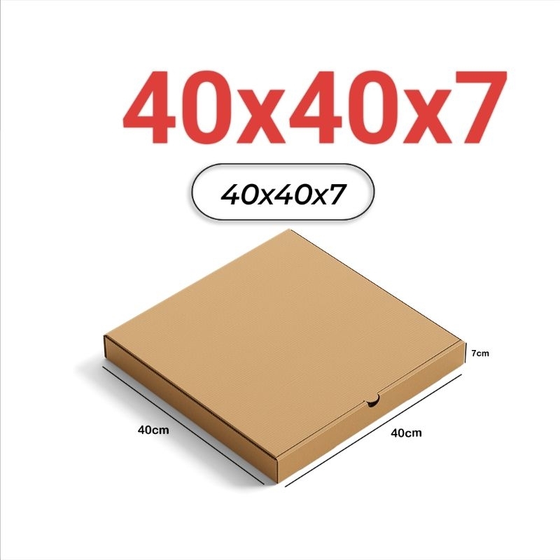 

Kardus Box Pizza Diecut uk 40x40x7cm Polos Baru