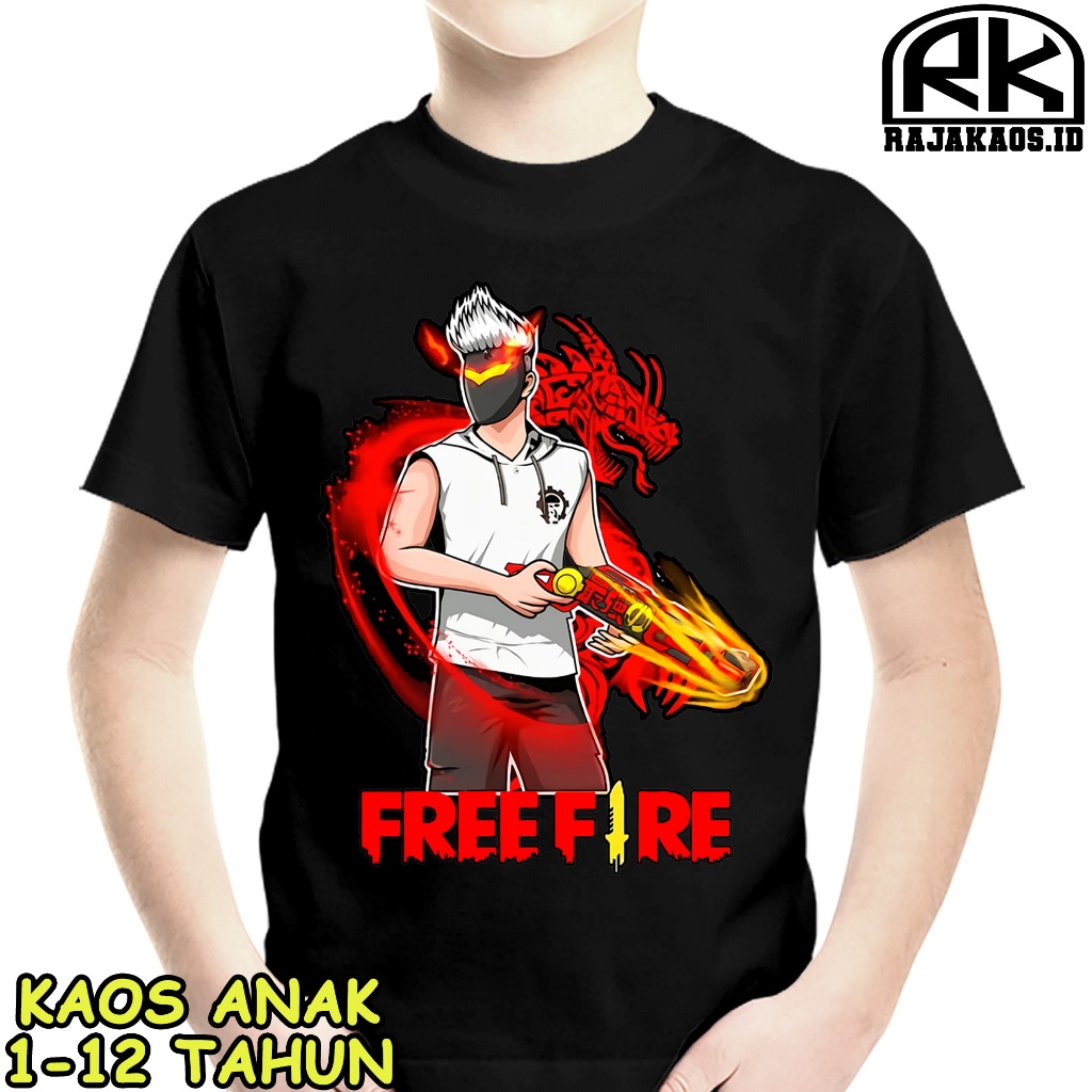 KAOS ANAK KARAKTER FF 7 USIA 1-12 TAHUN BAJU ANAK KAOS FF - KAOS FF COTTON COMBED 30S