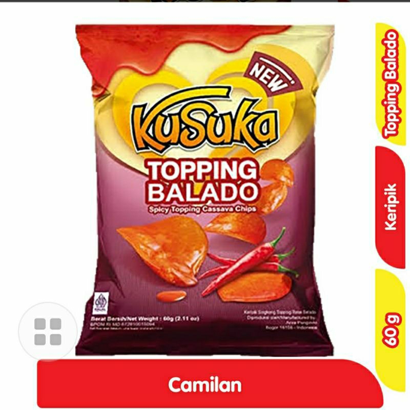 

Kusuka keripik singkong topping balado 60 gr