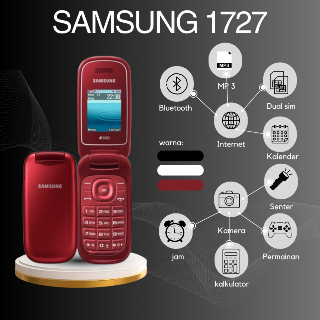 Samsung Lipat Samsung Caramel Murah Samsung flip Samsung E1272 Samsung Jadul 100% Original