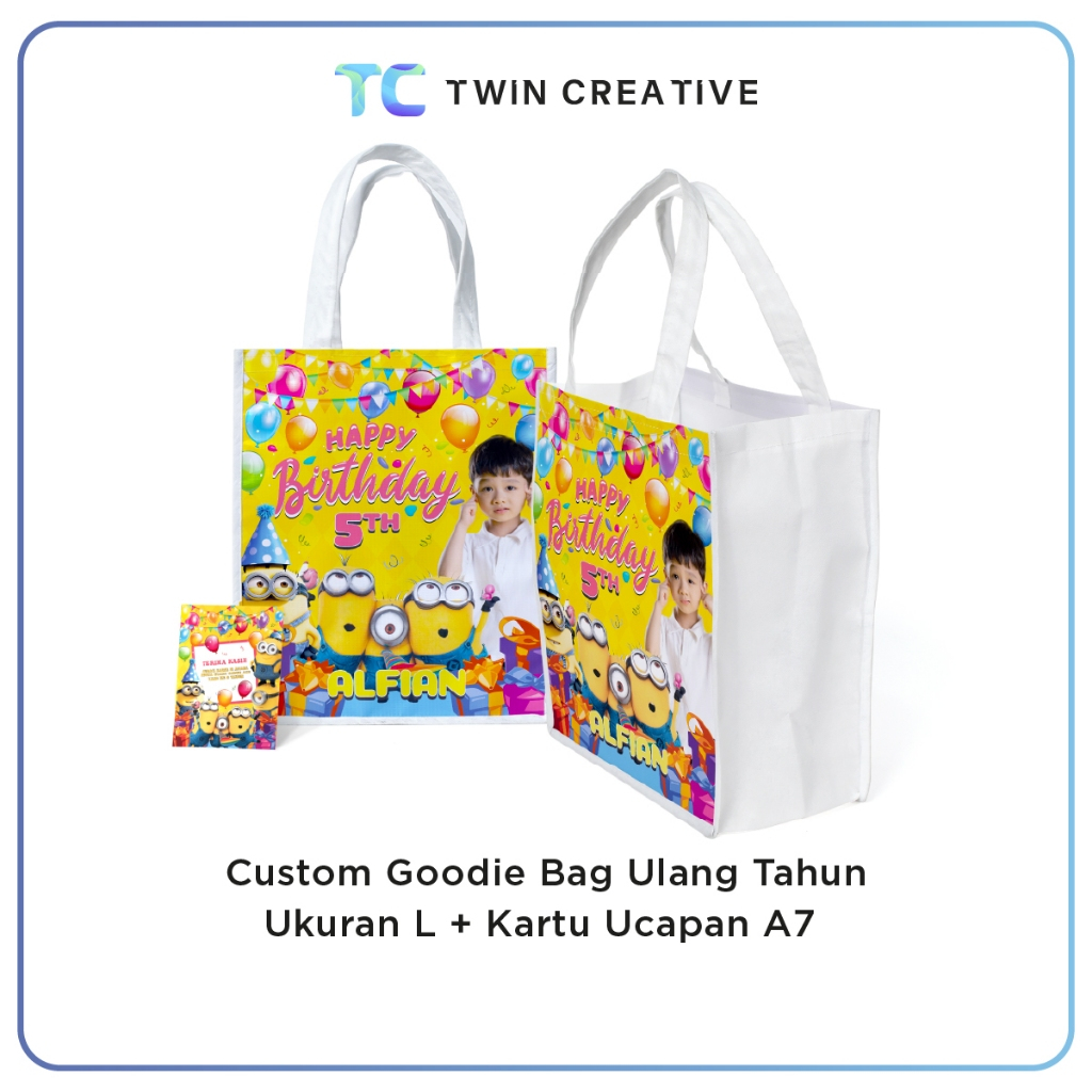 

Twin Digital Goodie Bag Ulang Tahun Size L - Tas Souvenir Snack Ulang Tahun Anak