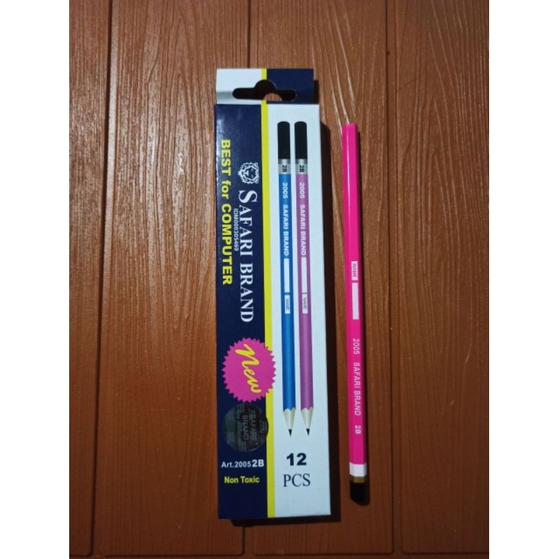 

12 PCS PENCIL / PENSIL 2B SAFARI BRAND