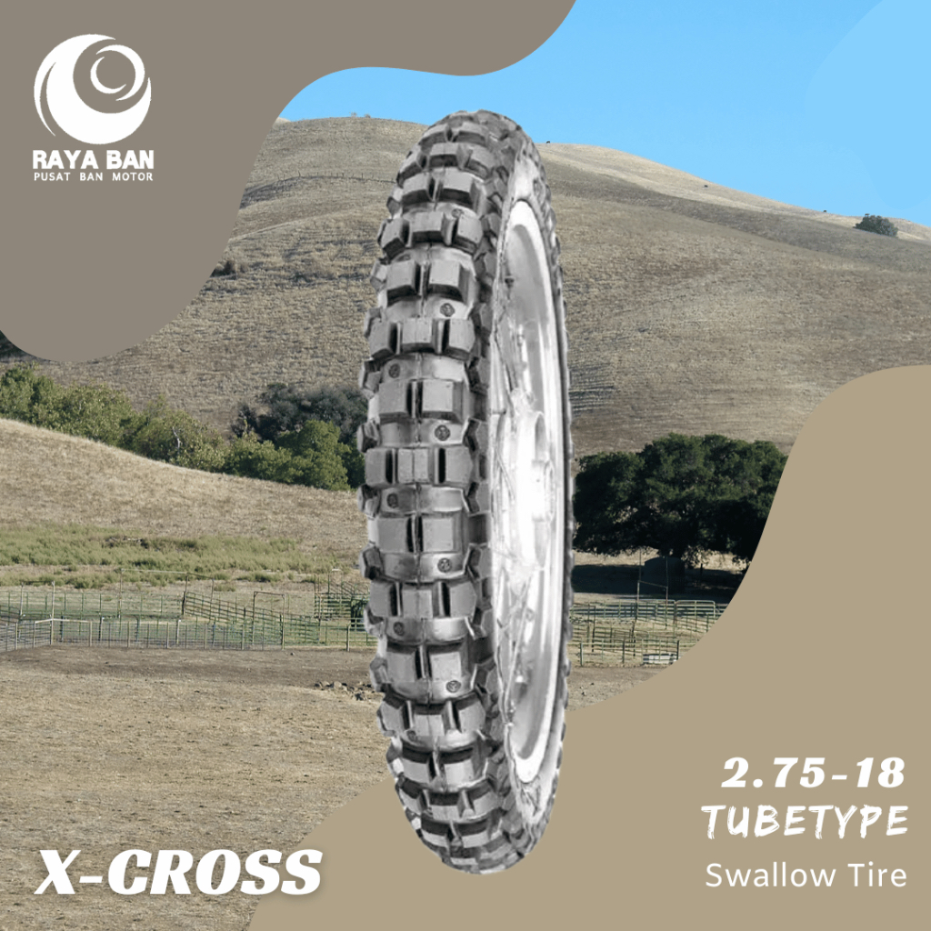 Ban Motor Swallow X-Cross 275-18 TT Tubetype 2.75-18 Trail Cross Tahu Cangkul Trabas