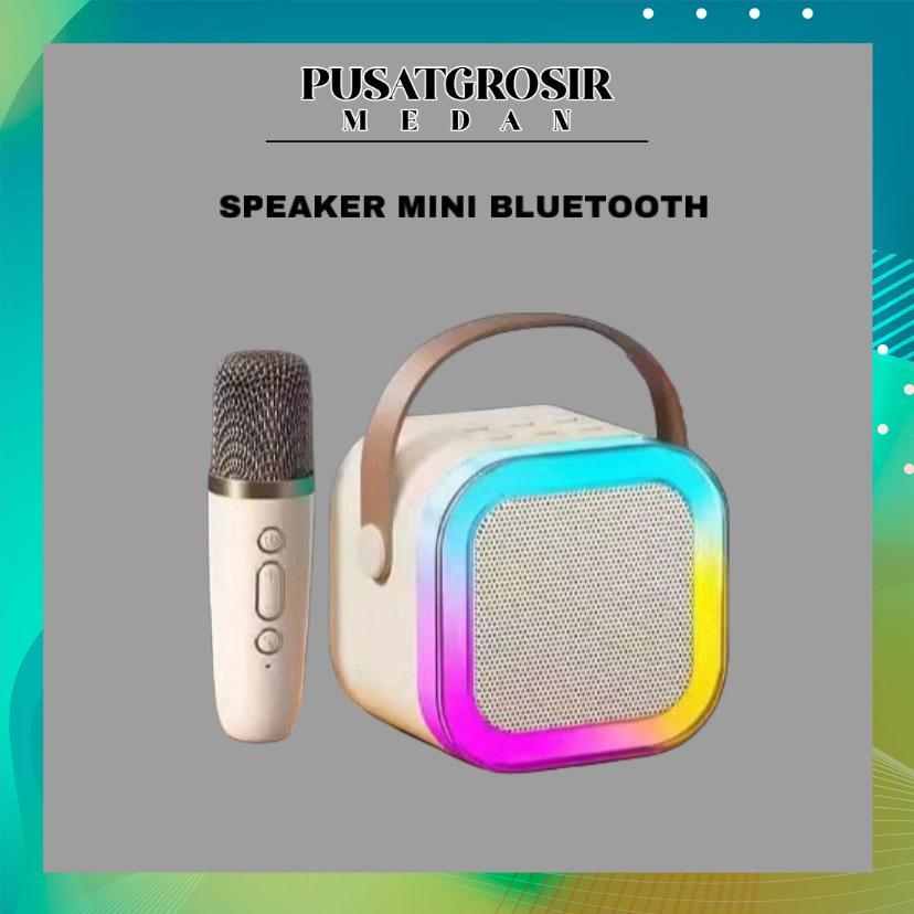 SPEAKER MINI BLUETOOTH KARAOKE 1 MICROPHONE WIRELESS PORTABLE / MINI KARAOKE SPEAKER LUCU