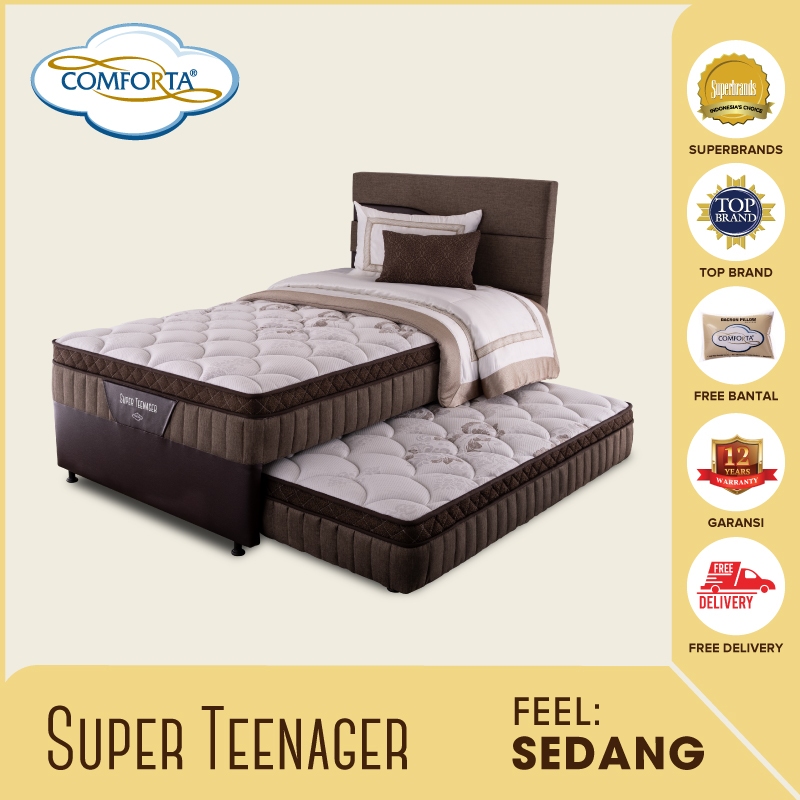 COMFORTA Kasur Springbed Super Teenager Fullset 100 x 200