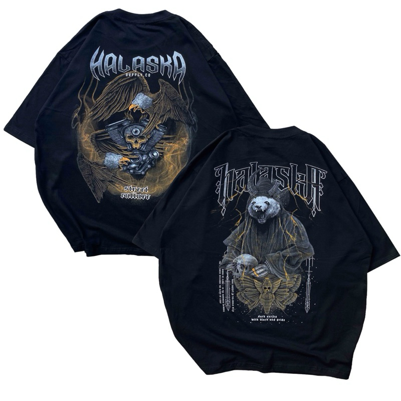 Baju Kaos Sablon Oversize Katun Halaska