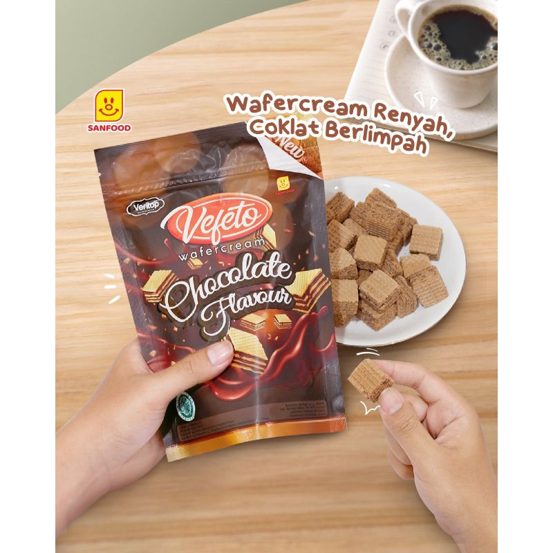 

Vefeto wafer pouch 80gr isi 18pcs free paper bag