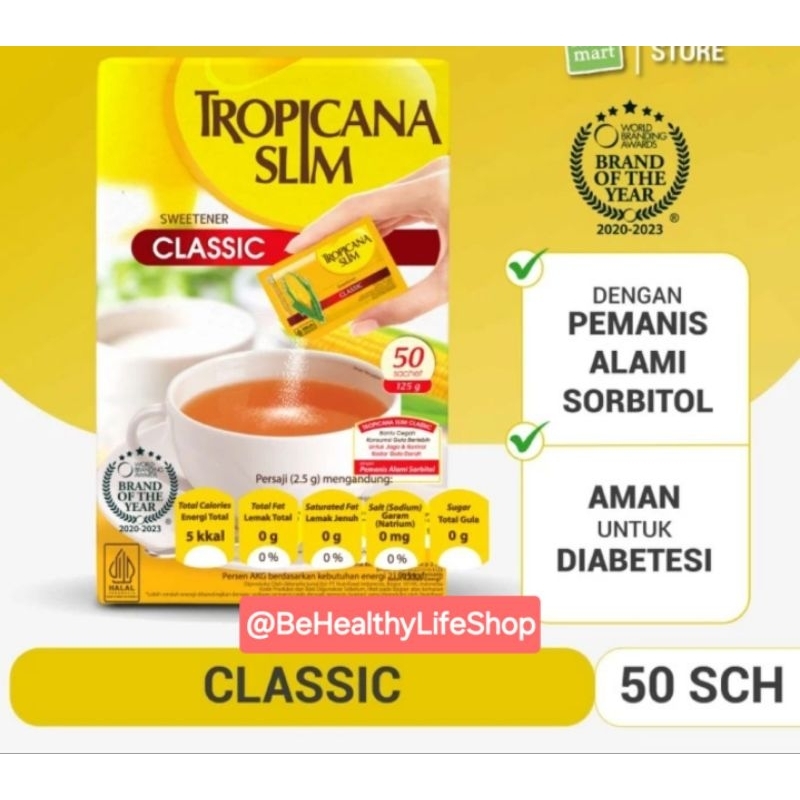 

Tropicana Slim Classic 50 sachet