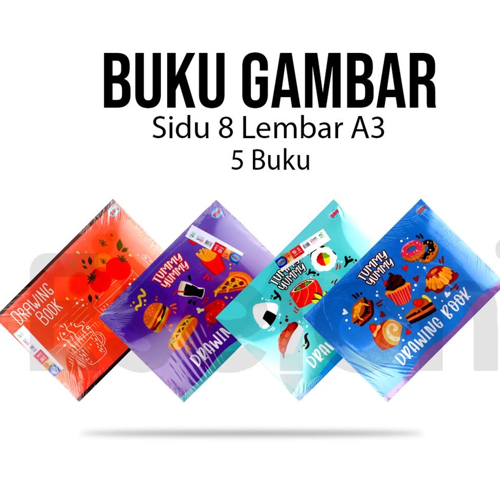 

5pcs Buku Gambar SIDU A3 1pack Drawing Book SIDU A3 KODE Q8S8