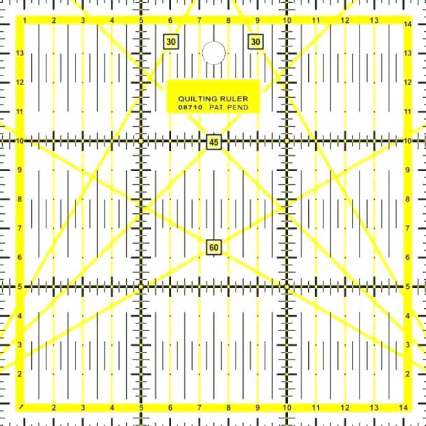 

Penggaris Jahit Quilting Ruler AC 15 Penggaris Pola Penggaris Bahan 15 x 15 CM KODE Z4Y4