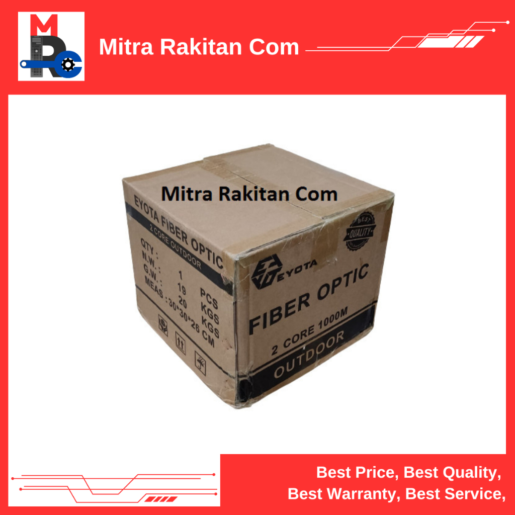 Eyota Kabel FO 2 Core 3 Seling 1000M/Fiber Optic 2 Core 3 Sling Eyota