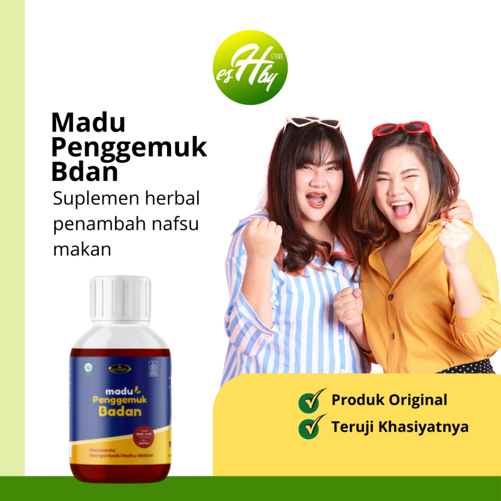 

Madu Penggemuk Badan Original - Dewasa & Anak, Penambah Nafsu Makan Herbal, BPOM