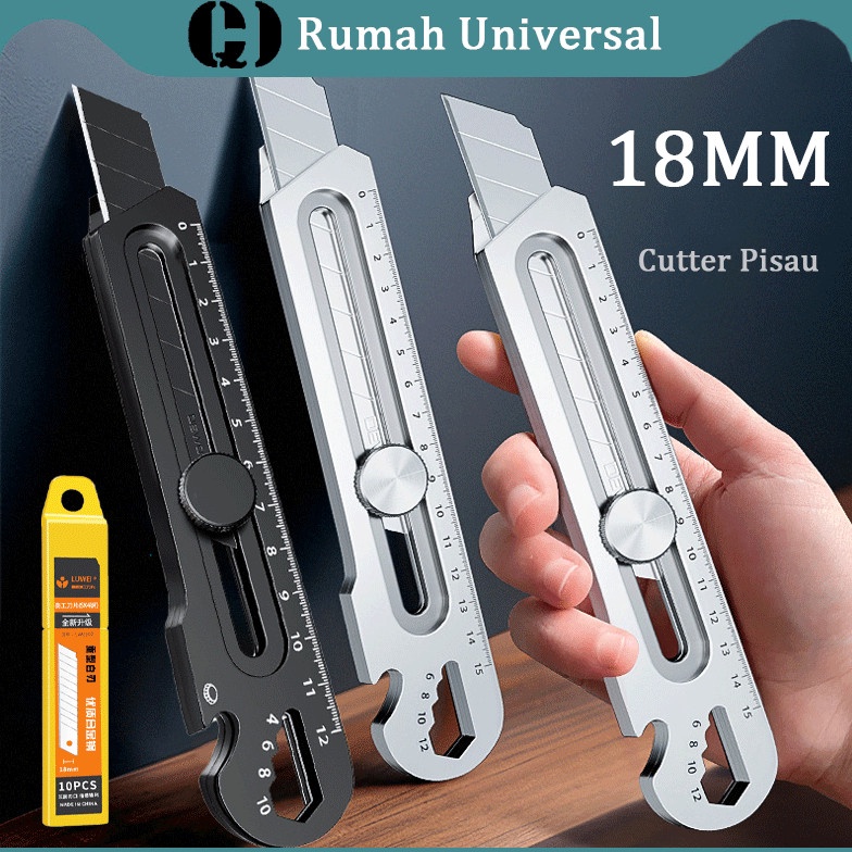 

COD6in1 Cutter Pisau 18mm Cutter Besi Stainless Besar 1pc Pisau Set Cutter Pisau Pemotong Kertas KODE K9U2